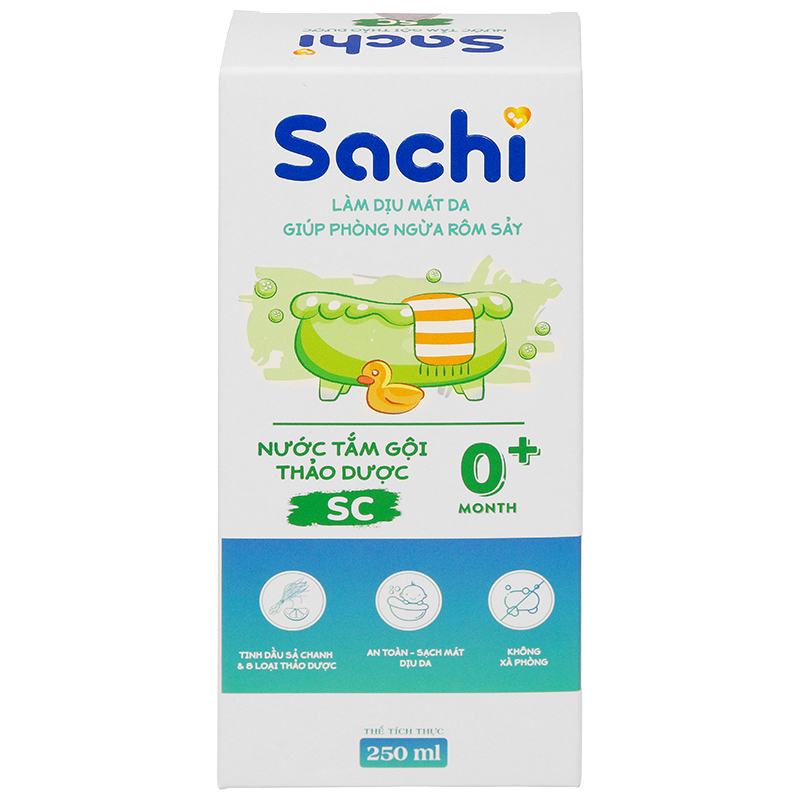 Nước tắm thảo dược Sachi hương tràm, giúp ngăn rôm sảy chai 250ml - 17
